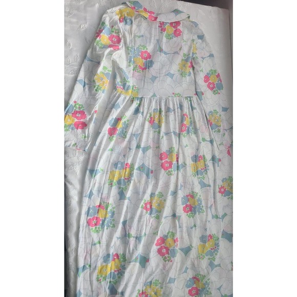 Vtg Warner's Nylon Large Floral Peignoir Set SEMI SHEER SZ 36 - Picture 5 of 11